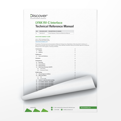 LYNK RV-C Interface Technical Reference Manual